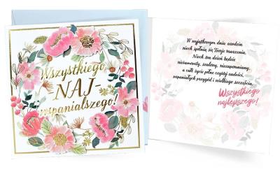 Opakowanie Karnet Urodziny (kwiaty)