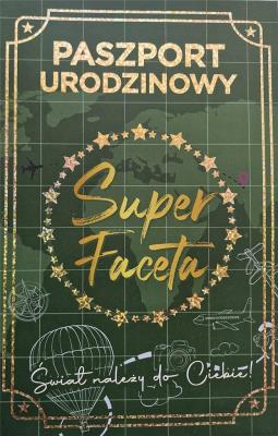 Opakowanie Karnet Urodziny Nowy paszport męskie