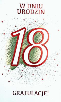 Opakowanie Karnet Urodziny Osiemnastka