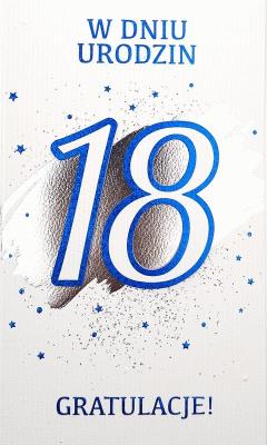 Opakowanie Karnet Urodziny Osiemnastka