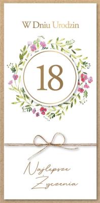 Opakowanie Karnet Urodziny Osiemnastka