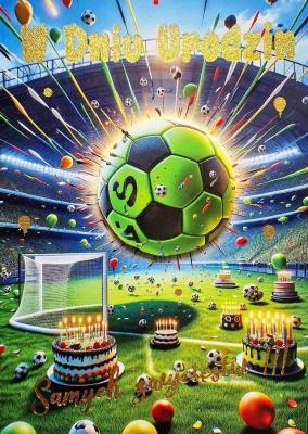 Opakowanie Karnet Urodziny Piłka nożna 3K