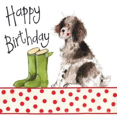 Opakowanie Karnet Urodziny S100 Pies i kalosze