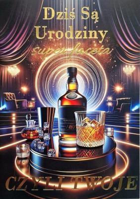 Opakowanie Karnet Urodziny Whisky 3K