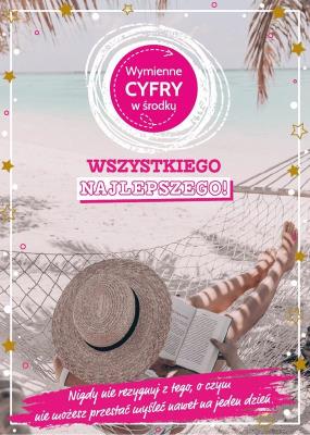 Opakowanie Karnet Urodziny wymienne cyfry