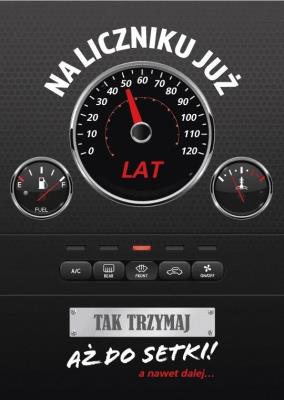 Opakowanie Karnet Urodziny wymienne cyfry