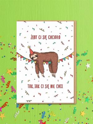 Opakowanie Karnet Urodziny - żeby Ci się chciało..