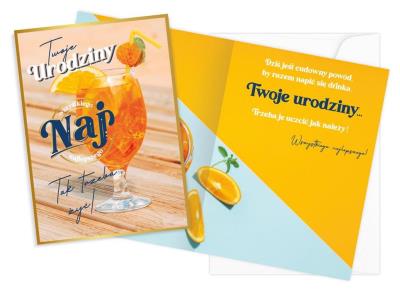 Opakowanie Karnet V Urodziny