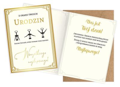Opakowanie Karnet V Urodziny