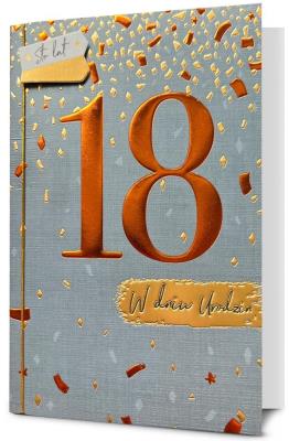 Opakowanie Karnet W dniu urodzin 18