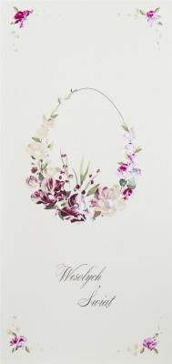 Opakowanie Karnet Wielkanoc DL W29 Jajko z kwiatów