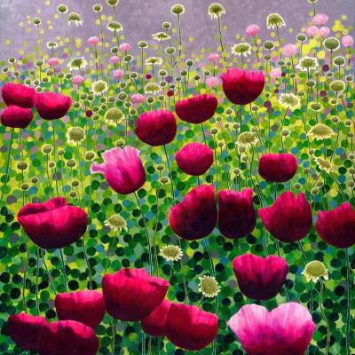 Opakowanie Karnet z kopertą AC10135 Różowe maki