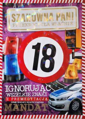 Opakowanie Karnet z mandatem 18-stka