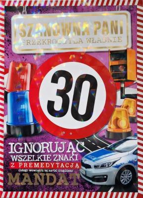 Opakowanie Karnet z mandatem 30-stka