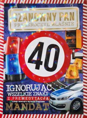 Opakowanie Karnet z mandatem 40-stka