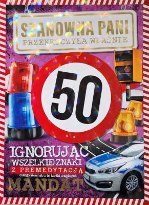 Opakowanie Karnet z mandatem 50-stka