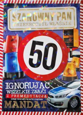 Opakowanie Karnet z mandatem 50-stka