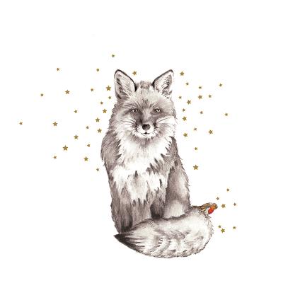 Opakowanie Karnet złocony KW Lis i ptaszek