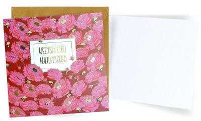 Opakowanie Karnet Życzenia (kwiaty)