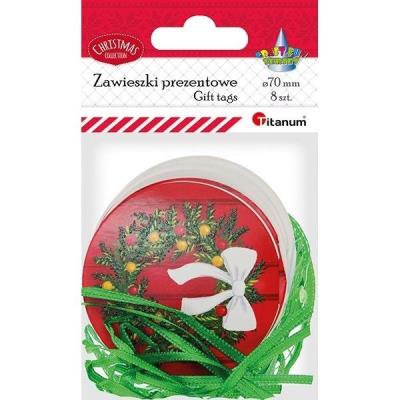 Opakowanie Karnety okrągłe Boże Narodzenie 70mm 8szt