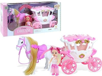 Opakowanie Karoca z koniem i lalką 8cm