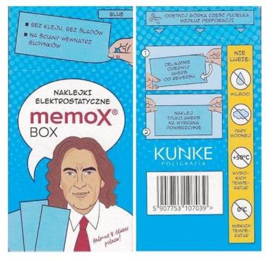 Opakowanie Karteczki elektrostatyczne 50szt. niebieskie