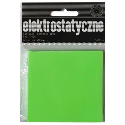 Karteczki elektrostatyczne 75x75mm 100K zielone. Wydawca: Ziemia Obiecana. SmakLiter.pl Opakowanie Karteczki elektrostatyczne 75x75mm 100K zielone