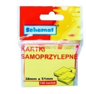 Opakowanie Karteczki samoprzylepne 38x51mm 100szt