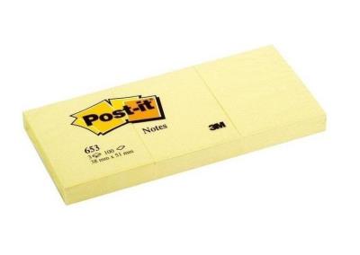 Karteczki samoprzylepne 38x51mm żółte 3szt.. Wydawca: Post-It. SmakLiter.pl Opakowanie Karteczki samoprzylepne 38x51mm żółte 3szt.