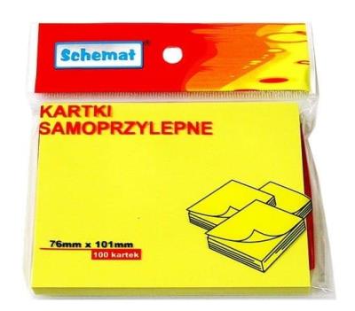 Opakowanie Karteczki samoprzylepne 76x101mm 100szt