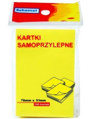 Opakowanie Karteczki samoprzylepne 76x51mm 100szt