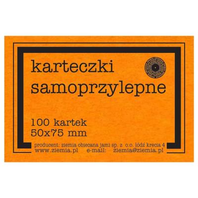 Karteczki samoprzylepne Fluo 50x75mm 100K pomar.. Wydawca: Ziemia Obiecana. SmakLiter.pl Opakowanie Karteczki samoprzylepne Fluo 50x75mm 100K pomar.