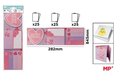 Opakowanie Karteczki samoprzylepne indeksujące 7x25szt