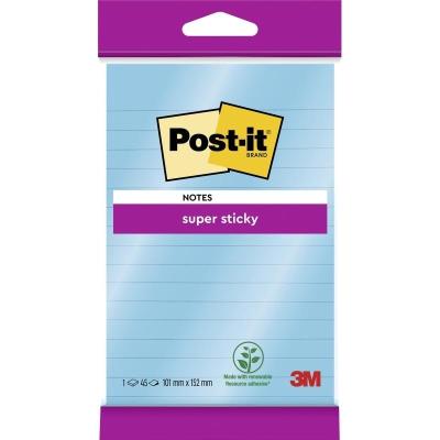 Karteczki samoprzylepne w linie 102x152mm 45K. Wydawca: Post-It. SmakLiter.pl Opakowanie Karteczki samoprzylepne w linie 102x152mm 45K