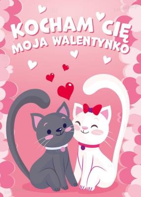 Opakowanie Kartka A6 - Kocham Cię Moja walentynko (5szt)