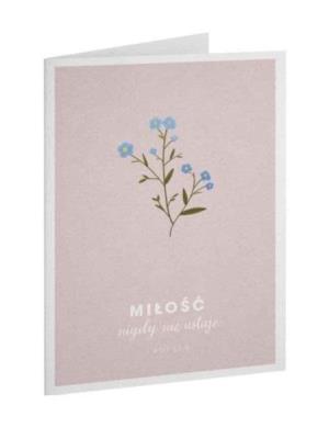 Opakowanie Kartka Dobro - Miłość nigdy nie ustaje