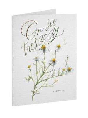 Opakowanie Kartka Dobro - ON - sie troszczy - rumianek