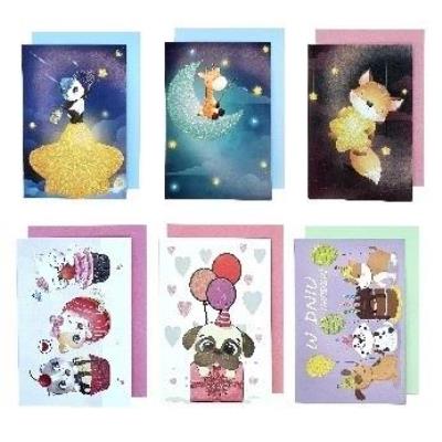 Opakowanie Kartka dziecięca składana 11,5x17cm mix