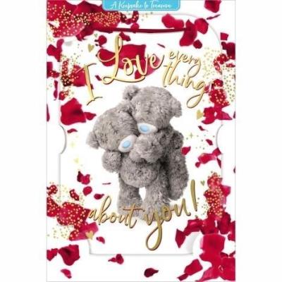 Kartka holograficzna 3D I love everything about.... Wydawca: Carte Blanche Greetings Ltd.. SmakLiter.pl Opakowanie Kartka holograficzna 3D I love everything about...