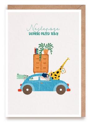 Opakowanie Kartka Najlepsze dopiero przed Tobą, eko koperta