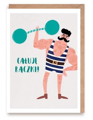 Opakowanie Kartka okolicznościowa Całuję rączki, eko koperta