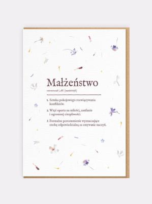 Opakowanie Kartka okolicznościowa Definicja Małżeństwa kartka ślubna