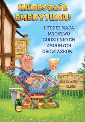 Opakowanie Kartka okolicznościowa Emerytura