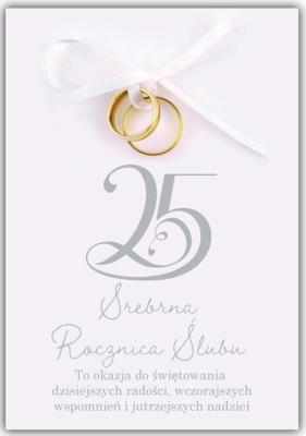 Opakowanie Kartka okolicznościowa Rocznica ślubu 25