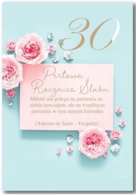 Opakowanie Kartka okolicznościowa Rocznica ślubu 30
