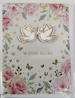 Kartka okolicznościowa Ślub. Wydawca: Kalpol. SmakLiter.pl Opakowanie Kartka okolicznościowa Ślub