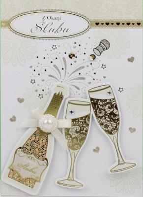 Kartka okolicznościowa Ślub. Wydawca: Kalpol. SmakLiter.pl Opakowanie Kartka okolicznościowa Ślub