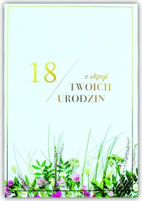 Opakowanie Kartka okolicznościowa Urodziny 18