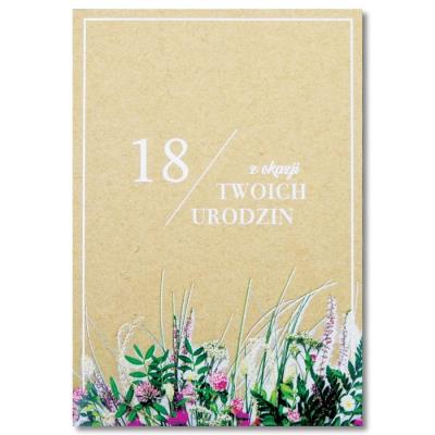 Opakowanie Kartka okolicznościowa Urodziny 18