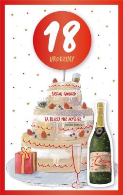Opakowanie Kartka okolicznościowa Urodziny 18